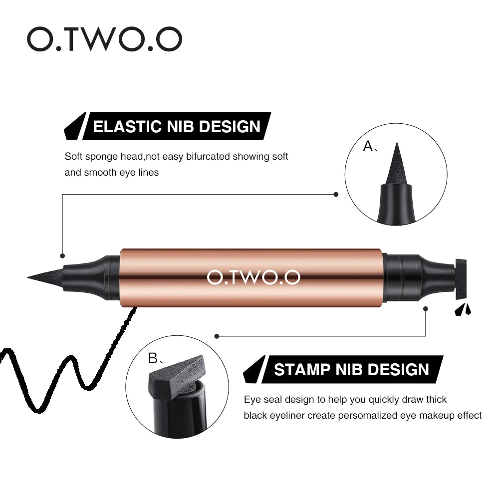 O.TWO.O Eyeliner Stamp Black Liquid Eyeliner Pen