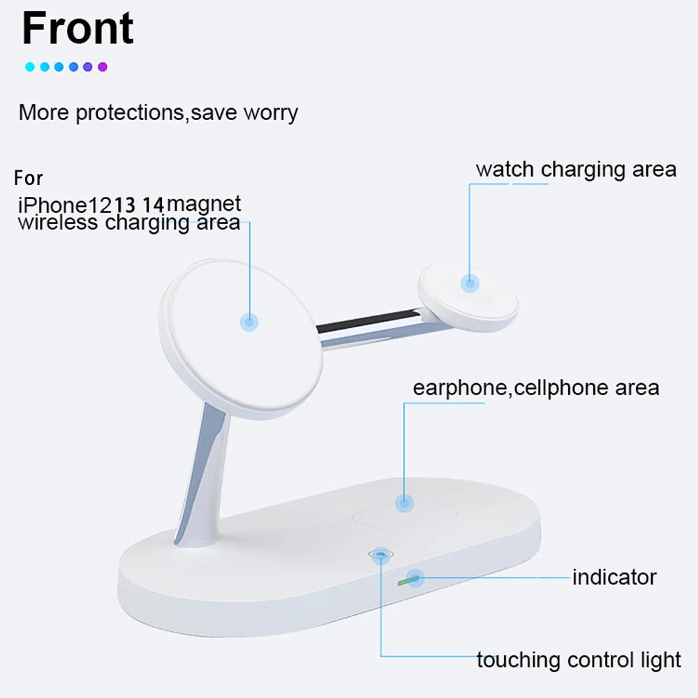 3 in 1 Wireless Charger Stand For iPhones ,watches, AirPods