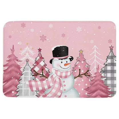 Home Decor Christmas Snowman With Santa Carpet