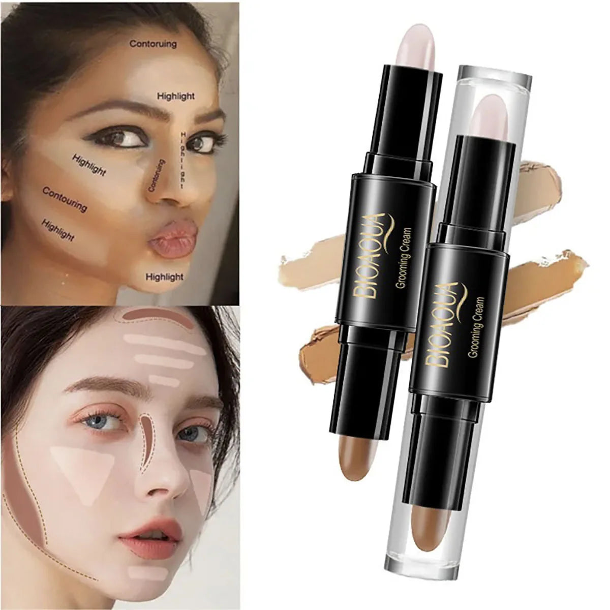 Double Head Contour Face Foundation Concealer Pen