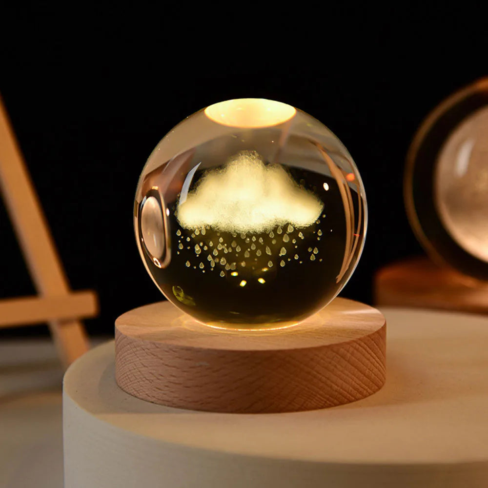 Galaxy Crystal Ball lamp In 3D