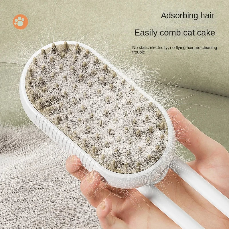 Cat Steam Brush Steamy Dog Brush 3 in 1