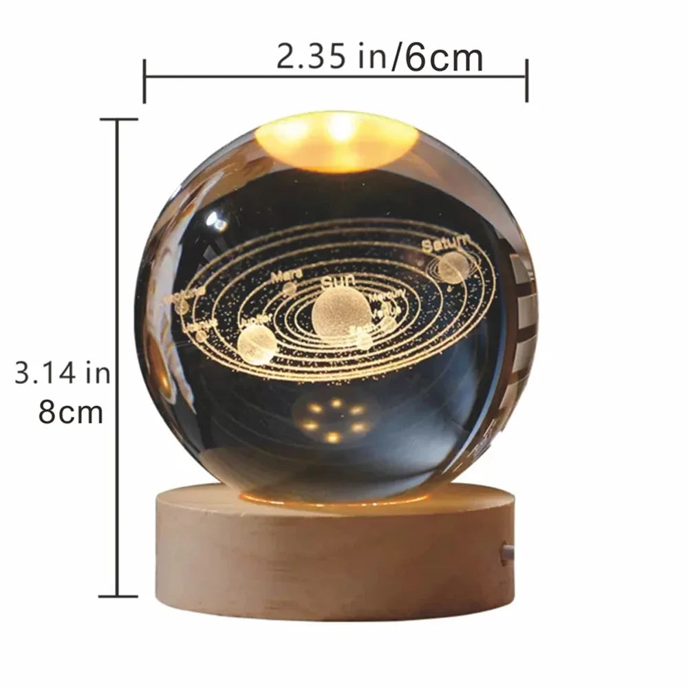 Galaxy Crystal Ball lamp In 3D