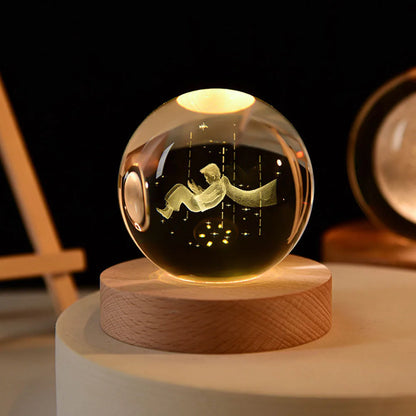 Galaxy Crystal Ball lamp In 3D