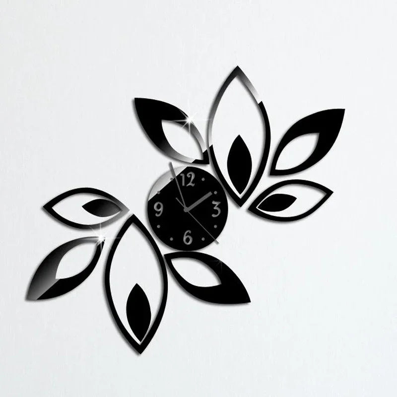 New Multicolor Acrylic Wall Clock with Mirrored Design