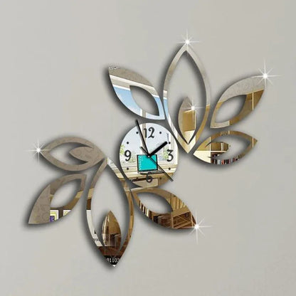 New Multicolor Acrylic Wall Clock with Mirrored Design