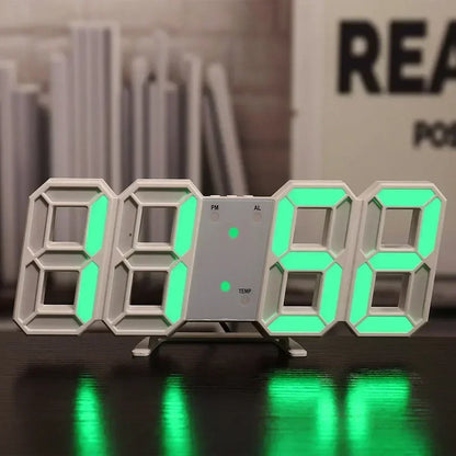 Digital Wall Clock & Desk Watch with LED Display