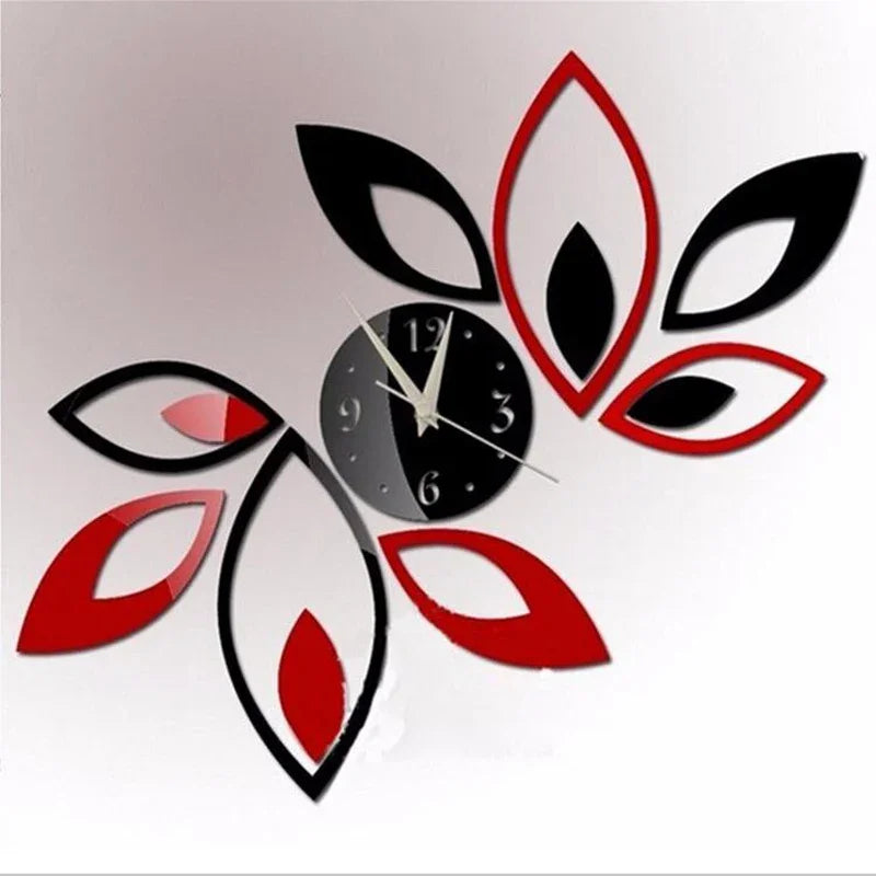 New Multicolor Acrylic Wall Clock with Mirrored Design