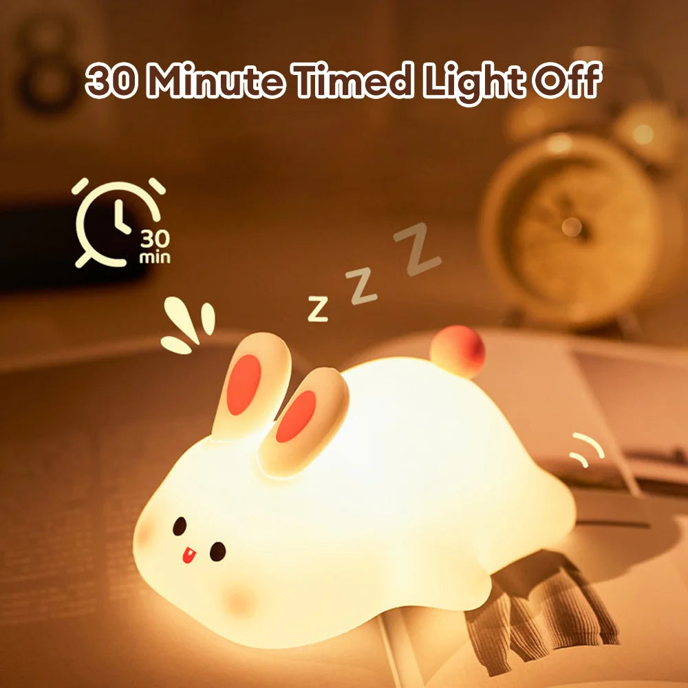 Cute Rabbit Silicone Night Lamp