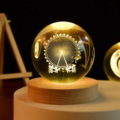 Galaxy Crystal Ball lamp In 3D