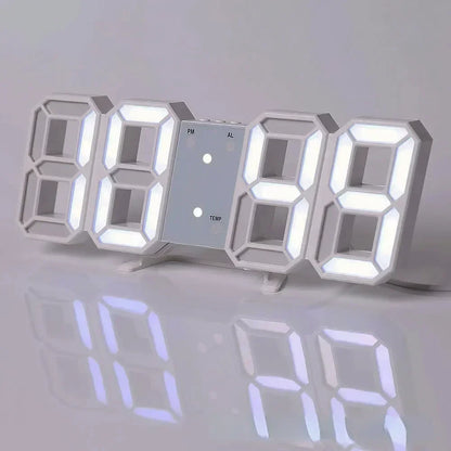 Digital Wall Clock & Desk Watch with LED Display