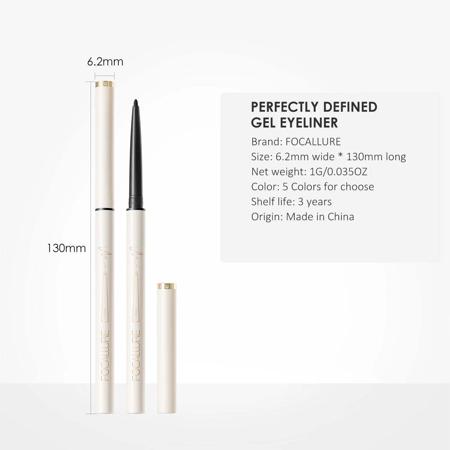 FOCALLURE Waterproof Ultra-Slim Eyeliner Gel Pencil