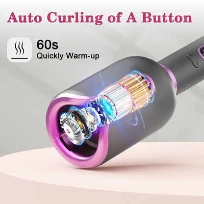 Electric Automatic Ceramic 1-Inch Hair Curler with Rotating Function