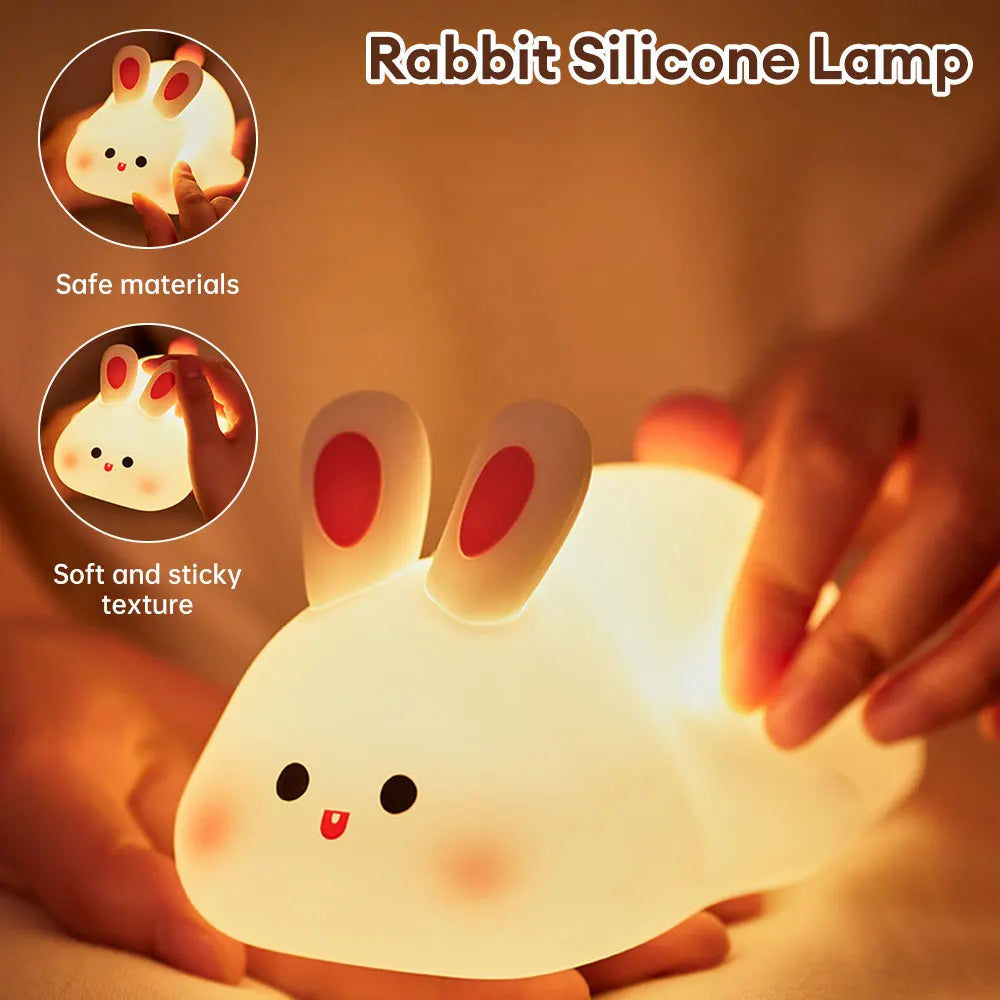 Cute Rabbit Silicone Night Lamp