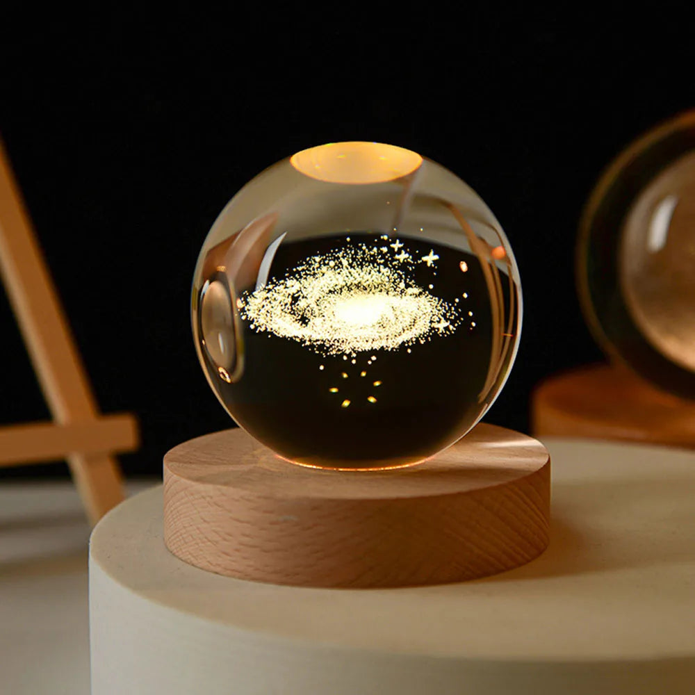 Galaxy Crystal Ball lamp In 3D