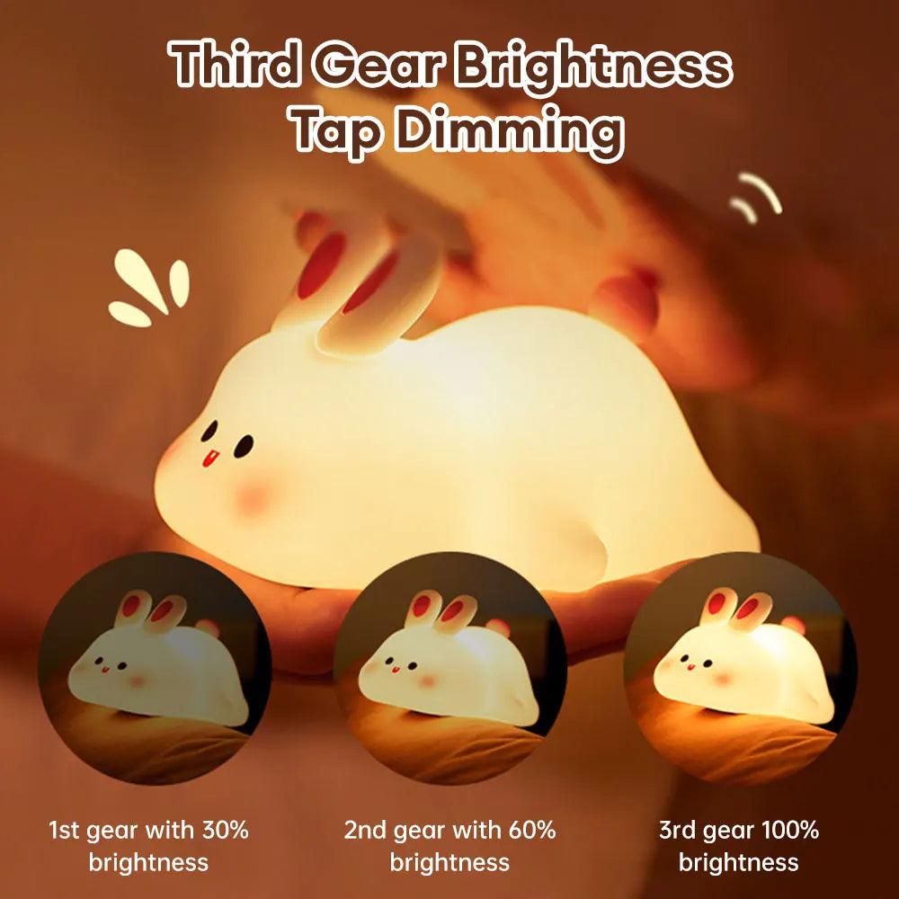 Cute Rabbit Silicone Night Lamp