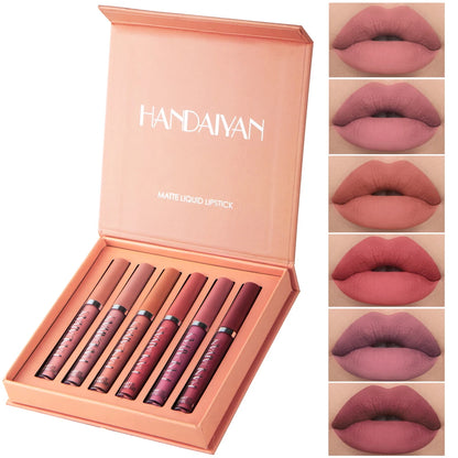 HANDAIYAN 6 Colors Liquid Lipsticks