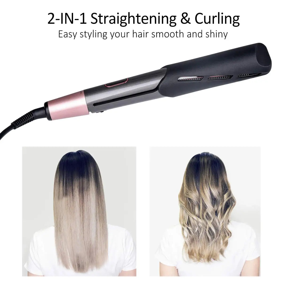 2-in-1 Hair Straightener and Curler