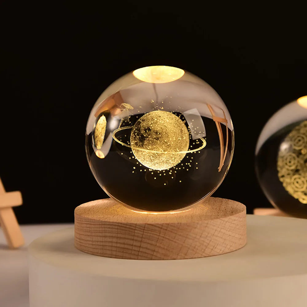 Galaxy Crystal Ball lamp In 3D